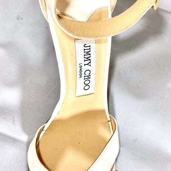 Jimmy Choo Made in Italy White Patent Leather 39 - Picture 2 of 6